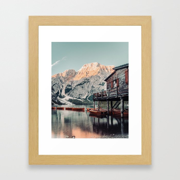 Dolomites - Lago di Braies Framed Art Print