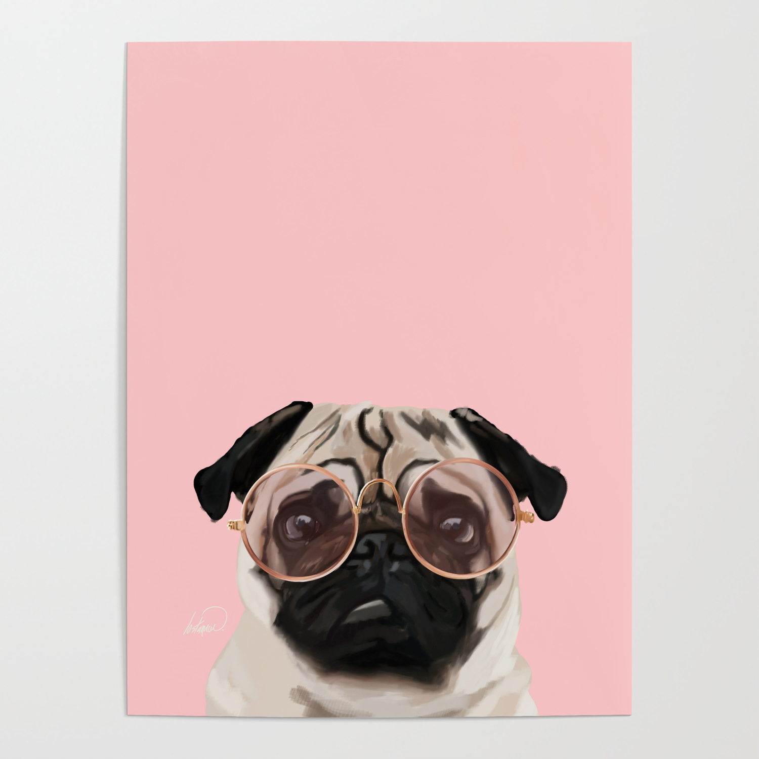 Pug Poster Various Options