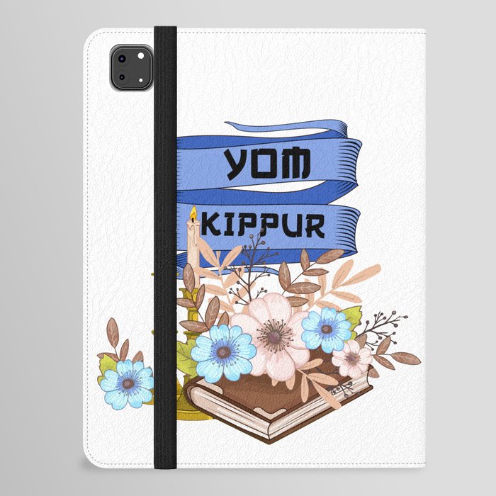 happy yom kippur floral iPad Folio Case