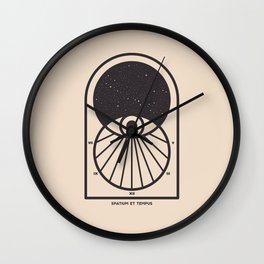 Space and Time Wall Clock | Eye, Geometric, Diagram, Black, Science, Minimalism, Space, Stars, Minimal, Minimalist 
