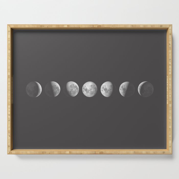 Moon Phases in Asphalt Serving Tray
