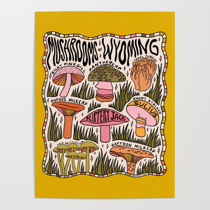 Mushrooms of Wyoming Poster