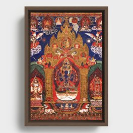 Shakti Devi Nepal Buddhist Thangka 1700s Framed Canvas