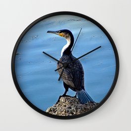 Cormorant Bird Seashore Portrait Wall Clock