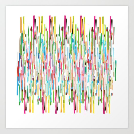 vertical brush strokes Art Print