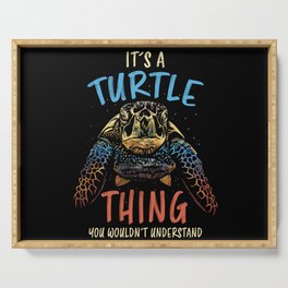 Turtle Aquarium Funny Turtle Owners Gift Serving Tray