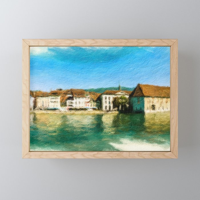 Solothurn Panorama Cityscape 2 Framed Mini Art Print By Headwindphoto
