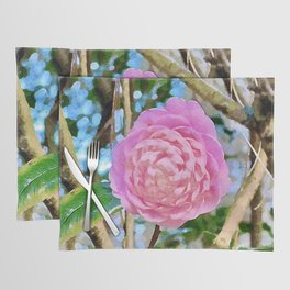 Pink Spiraled Flower Oasis Placemat