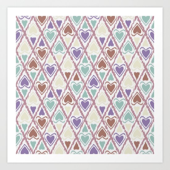 Favorite pattern . Brown and purple . Art Print