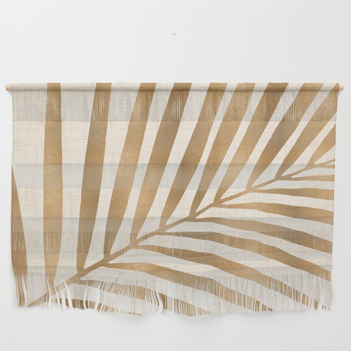 Gold Tropical Leaf Wall Hanging