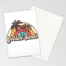 Golden Sands beach city Stationery Card