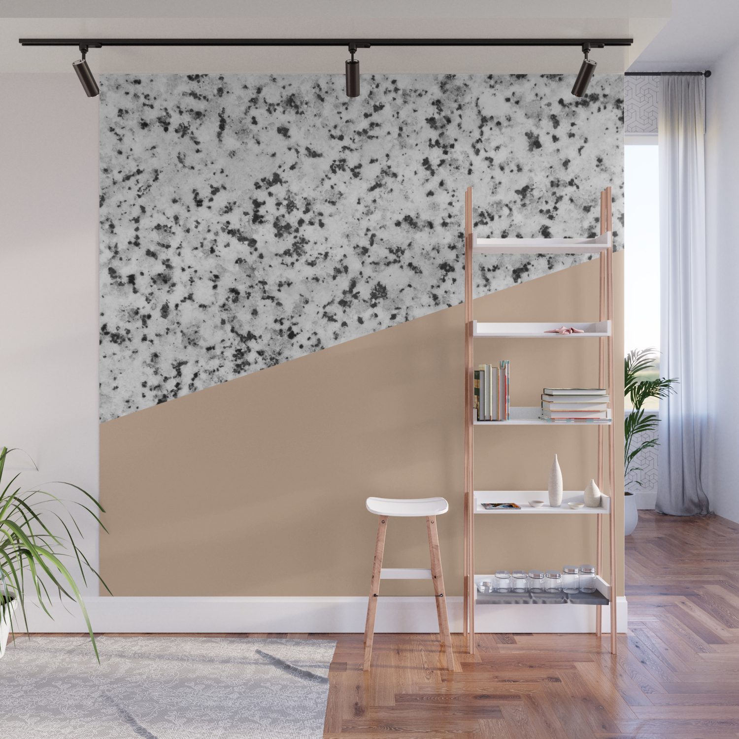 Granite And Hazelnut Color Wall Mural By Calacatta Society6