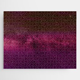 Abstract Purple Lilac Pink Burgundy Fashion Glitter Nebula Jigsaw Puzzle