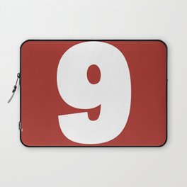9 (White & Maroon Number) Laptop Sleeve