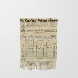 Vintage Ladies Home Journal Edwardian Dress Sewing Pattern Wall Hanging