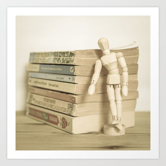 Little man books Art Print