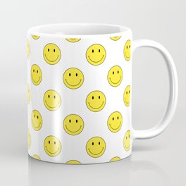 Smiley Pattern on White Mug