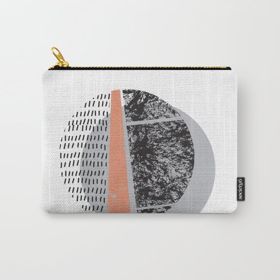 Abstract circles in peach and black Carry-All Pouch