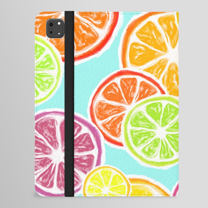  citrus pattern iPad Folio Case
