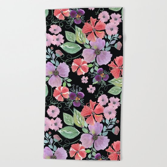 Floral pattern 8 Beach Towel
