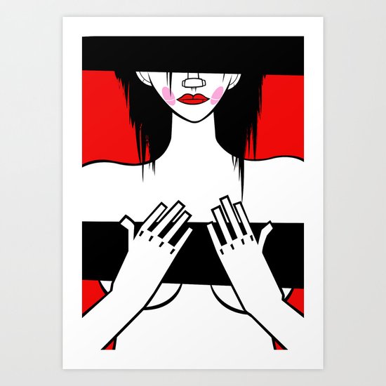Self-censored. Art Print