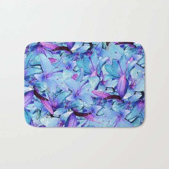 LILY BOUNTIFUL BLUE Bath Mat