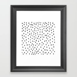 Small Lines and brush strokes Framed Art Print