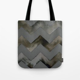 Chevrons — Gray and Gold Tote Bag