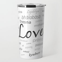 Love In Many Languages, Valentines Day Travel Mug