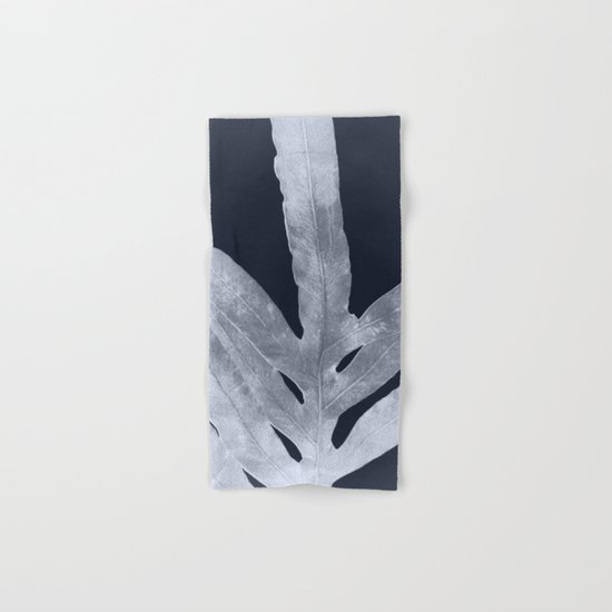 Green Fern Silver Black Hand & Bath Towel