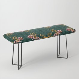 Art Nouveau floral pattern with lines – emerald green Bench