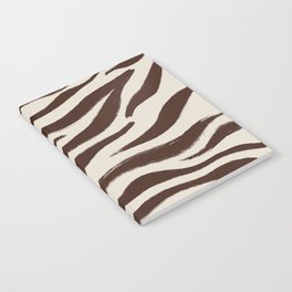 Elegant Earthy Zebra Animal Print Boho Notebook