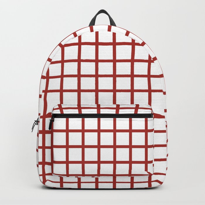 Grid (Brown & White Pattern) Backpack