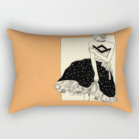 Vintage lady#2 Rectangular Pillow