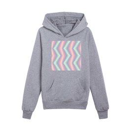 Blurred holographic Zigzag Kids Pullover Hoodies