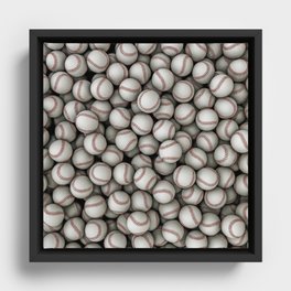 Baseballs Framed Canvas
