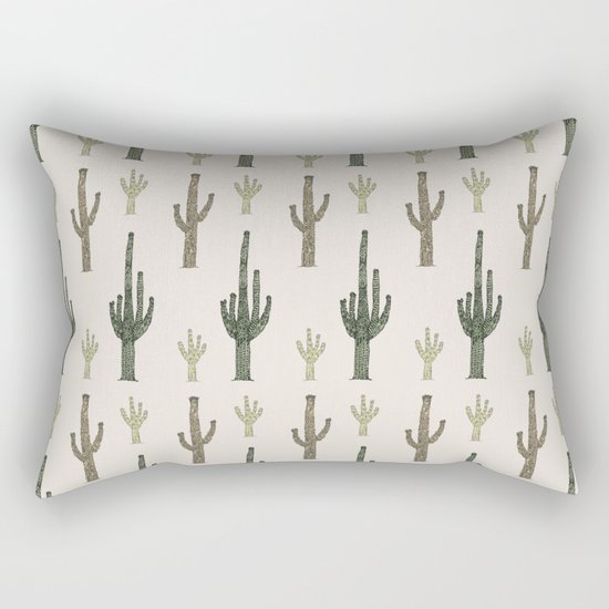 Cactus Pattern Rectangular Pillow