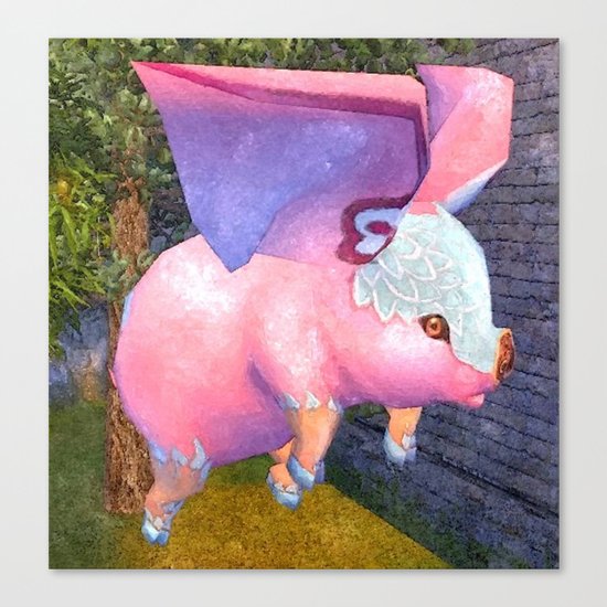 Flying Pig Canvas Print