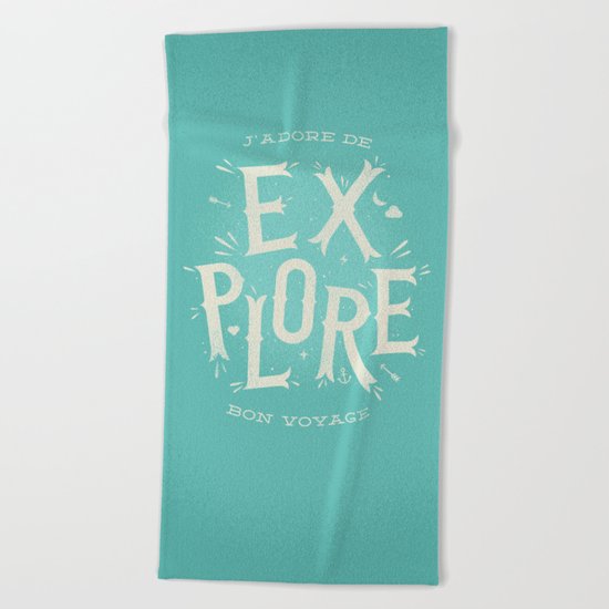 J'adore de Explore Beach Towel