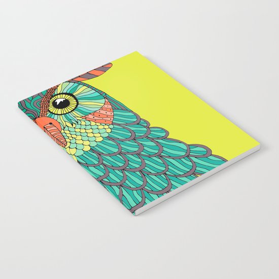 owl - Lime green Notebook