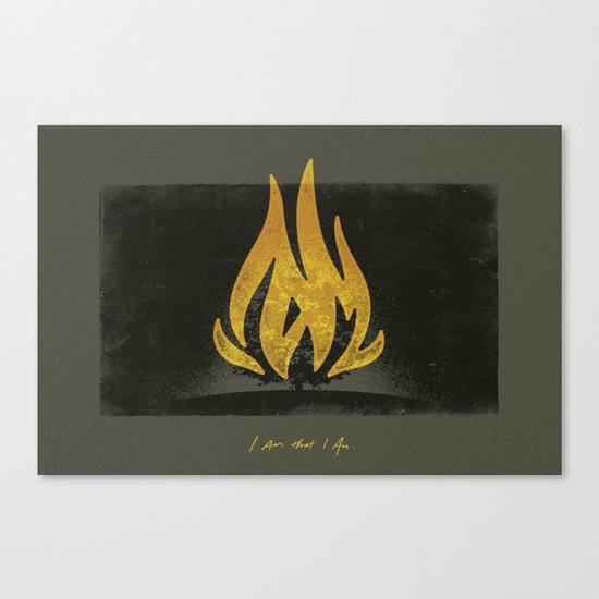 Moses and the Burning Bush (By Chaz Russo) Canvas Print