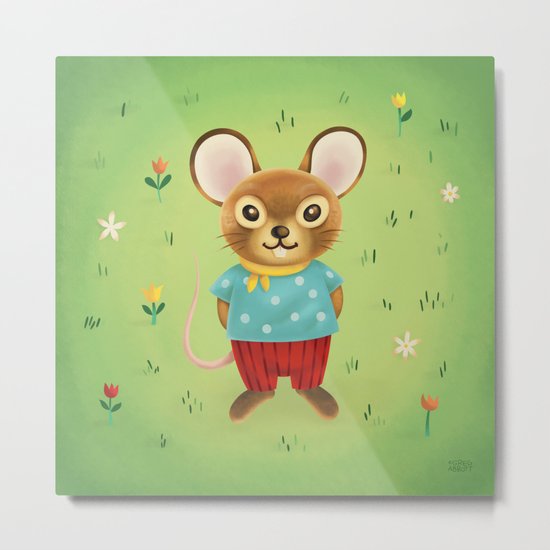 Field Mouse Metal Print