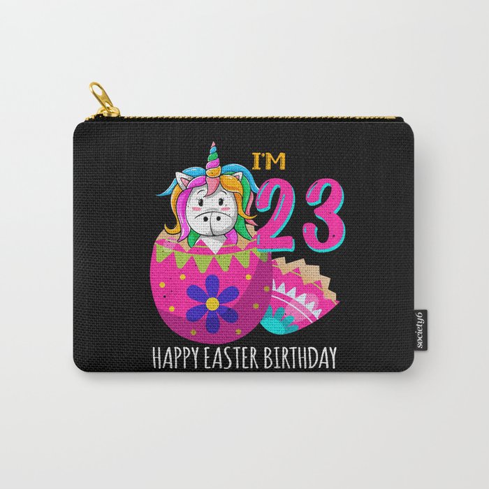 23 Year Old Age Birth Kawaii Unicorn Easter Sunday Carry-All Pouch