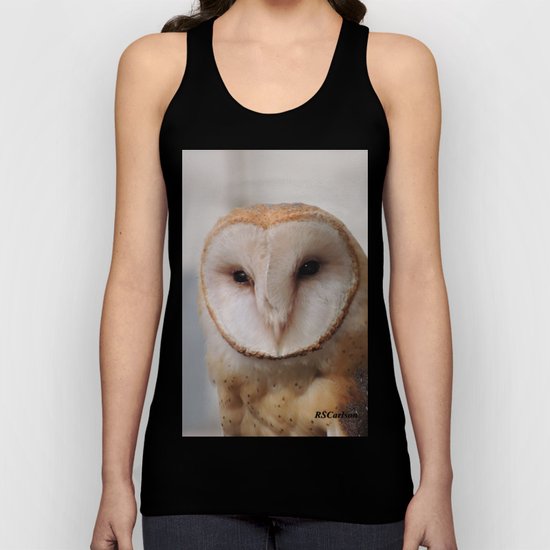 Barn Owl on Alert Unisex Tank Top