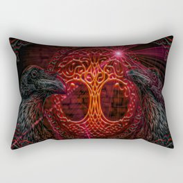 Odins Crows Yggdrasil Rectangular Pillow