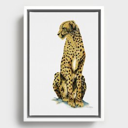 Cheetah - Gold Framed Canvas