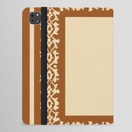 Oriental rug burnt orange and beige iPad Folio Case