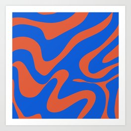 9 Abstract Liquid Swirly Shapes 220808 Valourine Digital Design  Art Print