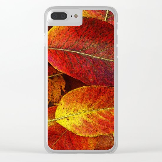 SUN SHINES ON AUTUMN LEAVES Clear iPhone Case