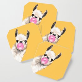 Bubble Gum Sneaky Llama in Yellow Coaster